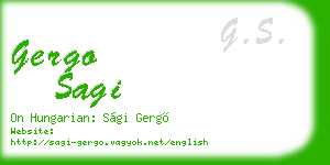 gergo sagi business card